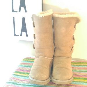 Tan Uggs Tall Bailey Button Ugg boots
